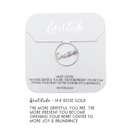 Heart Center With Gratitude Necklace