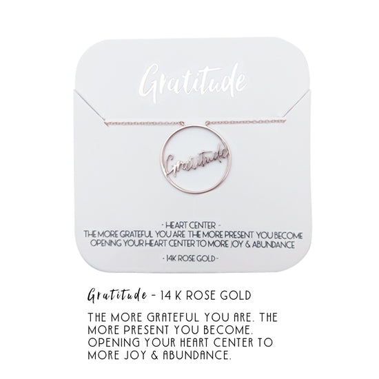 Heart Center With Gratitude Necklace