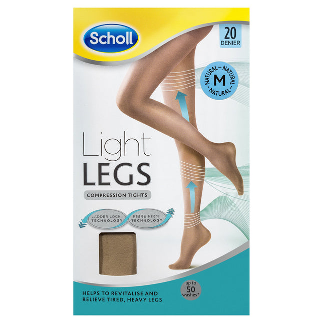 Scholl Light Legs Compression Tights 20 Denier Skin Medium