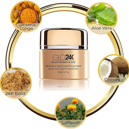 GLO24K 24k Brightening & Lightening Cream 50ml - OhYouLuckyDuck.com.au