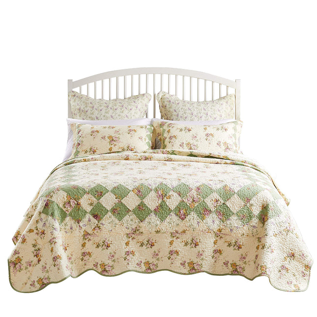 Greenland Home Fashions Bliss Ivory Quilt Set