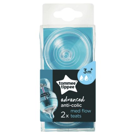 Tommee Tippee Advanced Anti-Colic Medium Flow Teats 2 Pack