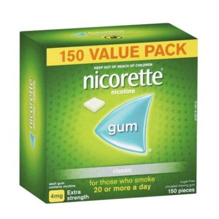 Nicorette Classic Gum 4mg - Pack of 150 Gums - OhYouLuckyDuck.com.au