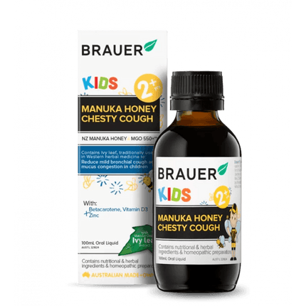 Brauer Kids Manuka Honey Chesty Cough 100ml - OhYouLuckyDuck.com.au