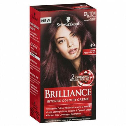 Schwarzkopf Brilliance 49 Dark Red Violet - OhYouLuckyDuck.com.au