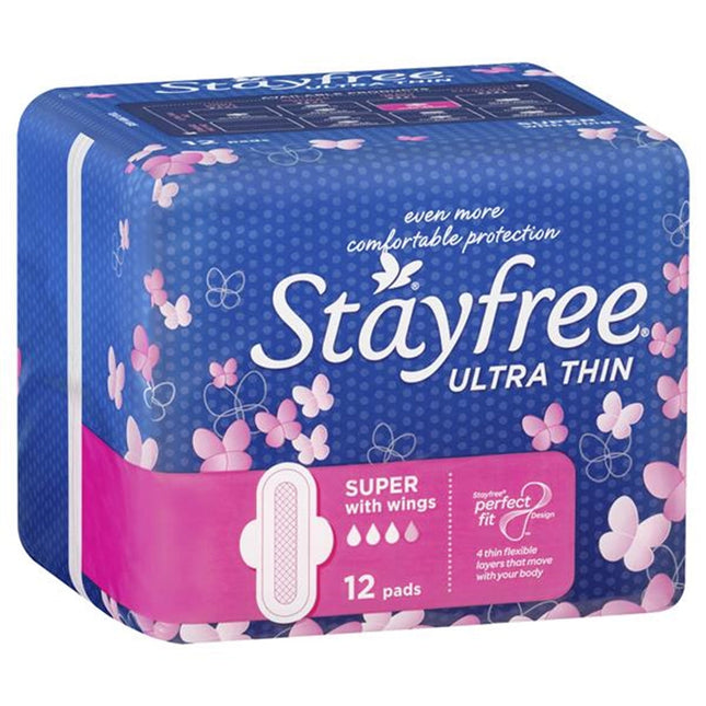 Stayfree Ultra Thin Super Wings 12 - OhYouLuckyDuck.com.au