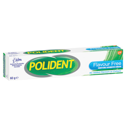 Polident Denture Adhesive Cream Flavour Free 60G - OhYouLuckyDuck.com.au