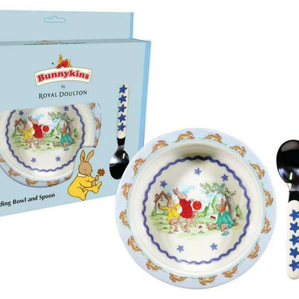 Bunnykins Feeding Bowl And Spoon Shining Star Blue
