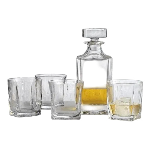 Ecology Louis 5 Piece Crystal Decanter and Tumbler Set 750ML / 300ml