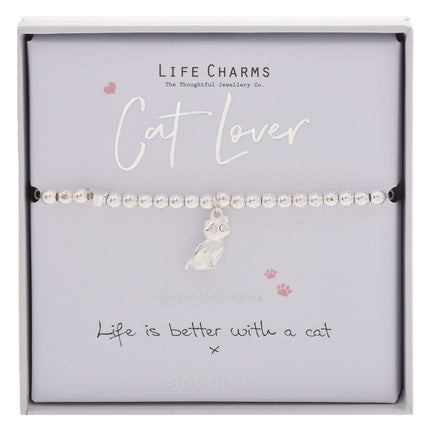 Life Charms Bracelet Cat Lover