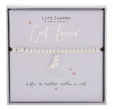 Life Charms Bracelet Cat Lover