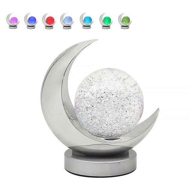 Gibson Gifts Moon Glitter Lamp