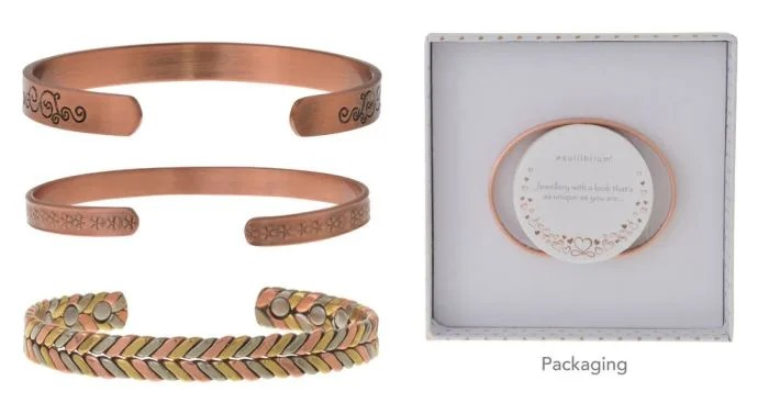 Equilibrium Magnetic Copper Bangle L3