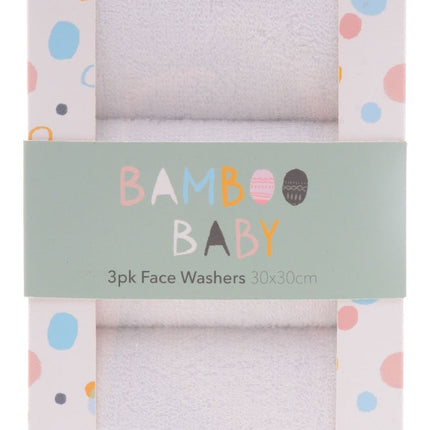 Bamboo Muslin Baby Wash Cloths Natural 30x30CM