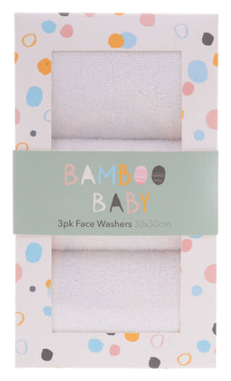 Bamboo Muslin Baby Wash Cloths Natural 30x30CM