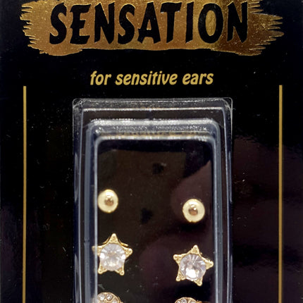 Sensation Heart Star Set Crystal Gold