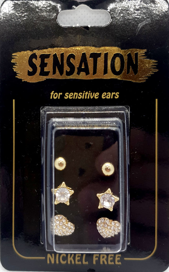Sensation Heart Star Set Crystal Gold
