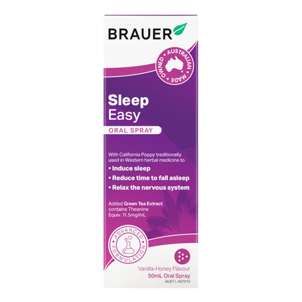 Brauer Sleep Easy Oral Spray 50ml - OhYouLuckyDuck.com.au