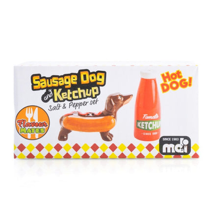 Flavour Mates Sausage Dog & Ketchup Salt & Pepper Set