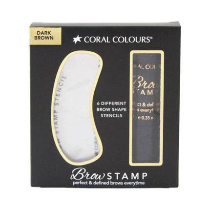 Coral Colours Brow Stamp Dark Brown - OhYouLuckyDuck.com.au