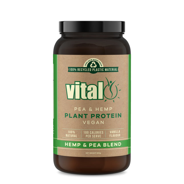 Vital Pea & Hemp Plant Protein Vegan Vanilla Flavour 500g - OhYouLuckyDuck.com.au