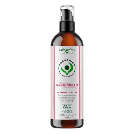 Organic Formulations Jasmine and Rose Hand Cream 125mL