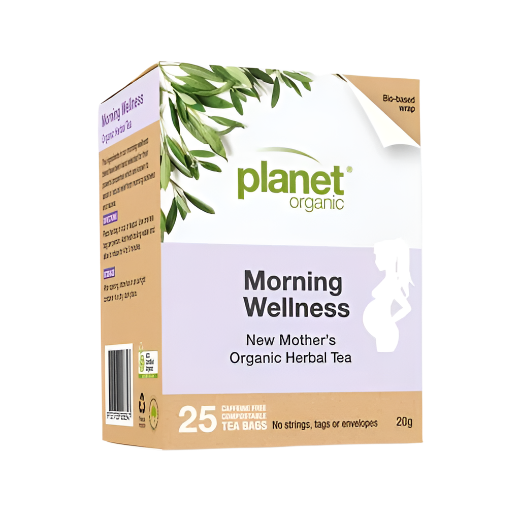 Planet Organic New Mother's Herbal Tea Bags 25 Piece Morning Wellness Tea