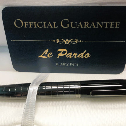 Le Pardo Classic Twist Action Ballpoint Pen Black and Silver