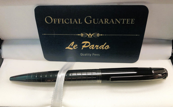 Le Pardo Classic Twist Action Ballpoint Pen Black and Silver