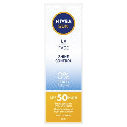 Nivea Sun UV Face Shine Control SPF 50 50ml - OhYouLuckyDuck.com.au