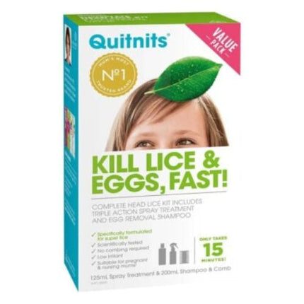 Quitnits Complete Head Lice Kit 325mL
