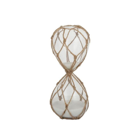 Habitania Days Hourglass With Rope Clear & Natural 8x20cm