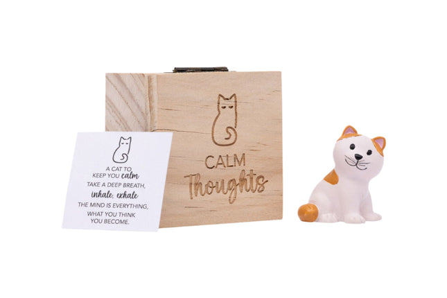 Pocket Promise Keepsake Ornament 5cm Calm Thoughts Cat PPB301