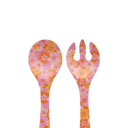Splosh Picnic Salad Servers Retro Floral