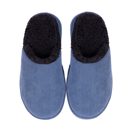 SnuggUps Mens Slide Denim Slippers Medium