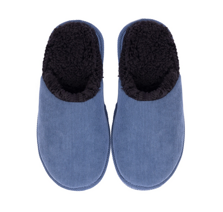 SnuggUps Mens Slide Denim Slippers Medium