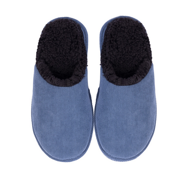 SnuggUps Mens Slide Denim Slippers Medium