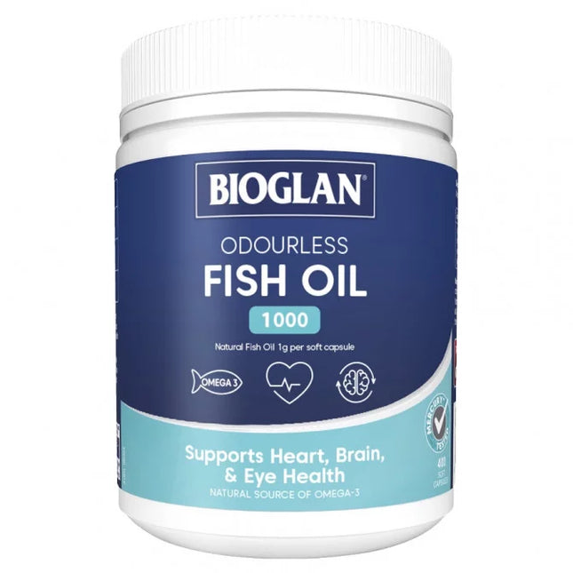 Bioglan Odourless Fish Oil 1000mg 400 Capsules - OhYouLuckyDuck.com.au