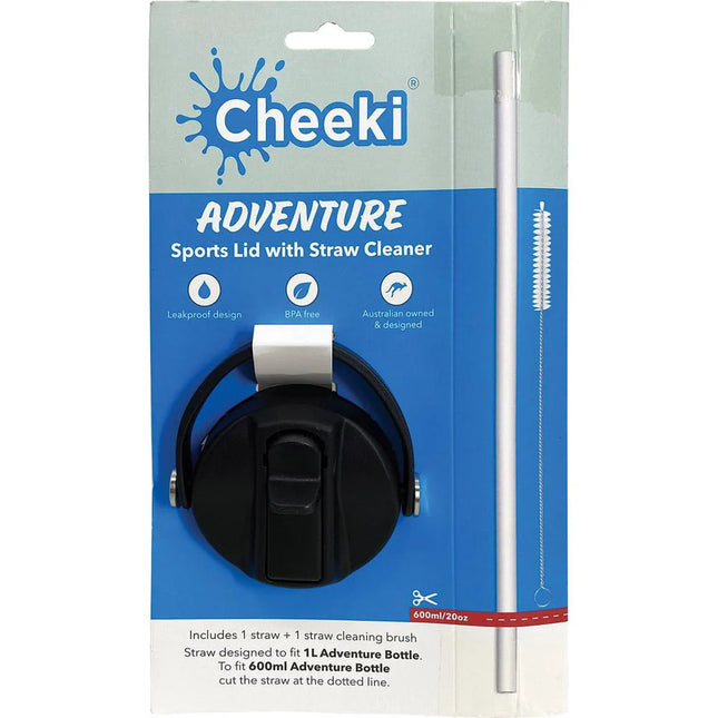 Cheeki Adventure Sports Lid With Straw Cleaner