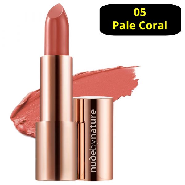 Nude by Nature Moisture Shine Lipstick 05 Pale Coral - OhYouLuckyDuck.com.au