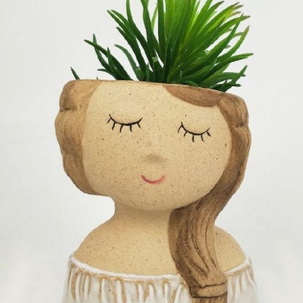 Urban Bonnie Girl Planter White 12 cm