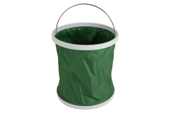 Wildrak Collapsible Bucket Multi Purpose Folds Flat Durable Carry Handle Green 11L