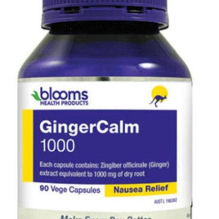 Blooms Gingercalm 1000mg Caps 90 - OhYouLuckyDuck.com.au