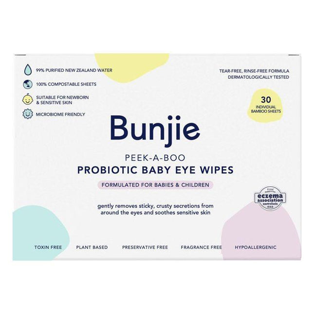 Bunjie Probiotic Baby Eye Wipes 30 Pack - OhYouLuckyDuck.com.au