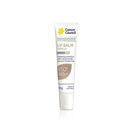 Cancer Council Lip Balm Spf50+ Vanilla 15g - OhYouLuckyDuck.com.au