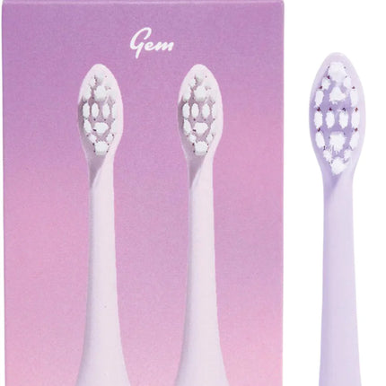 Gem Electric Toothbrush Replacement Heads Rose 2 Pack