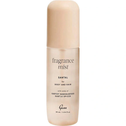 Gem Fragrance Mist For Body & Hair Santal 90mL