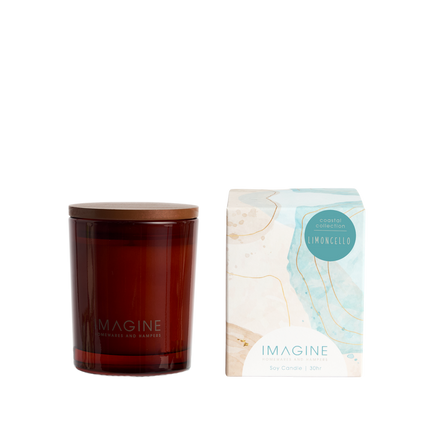 Imagine Limoncello Scented Soy Wax Candle for Home Fragrance and Aromatherapy 200G