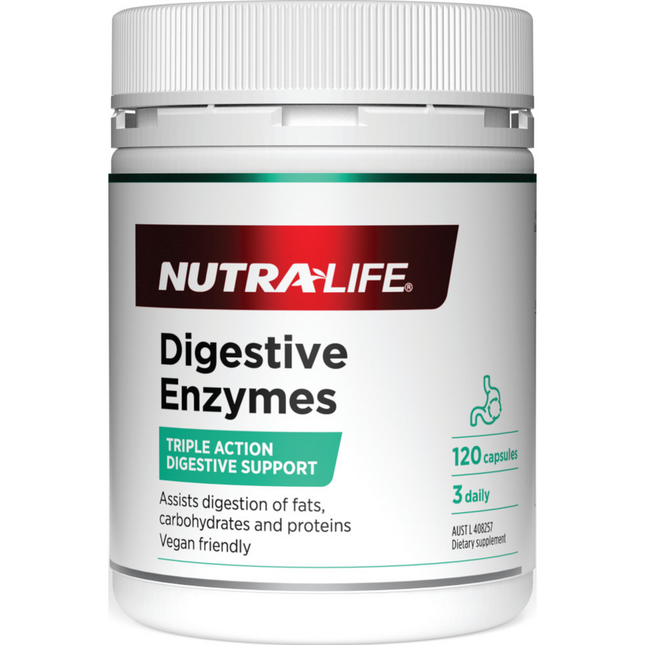 NutraLife Digestive Enzymes 120c - OhYouLuckyDuck.com.au