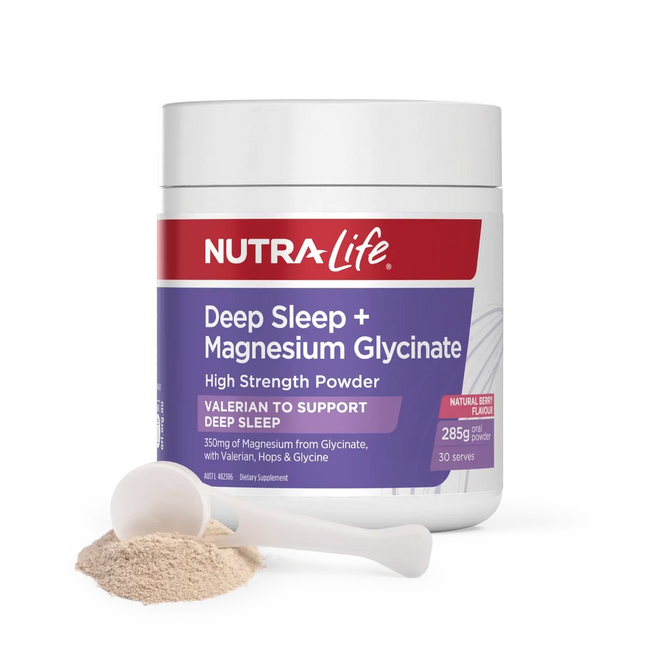 NutraLife Deep Sleep with Magnesium Glycinate Powder 285G